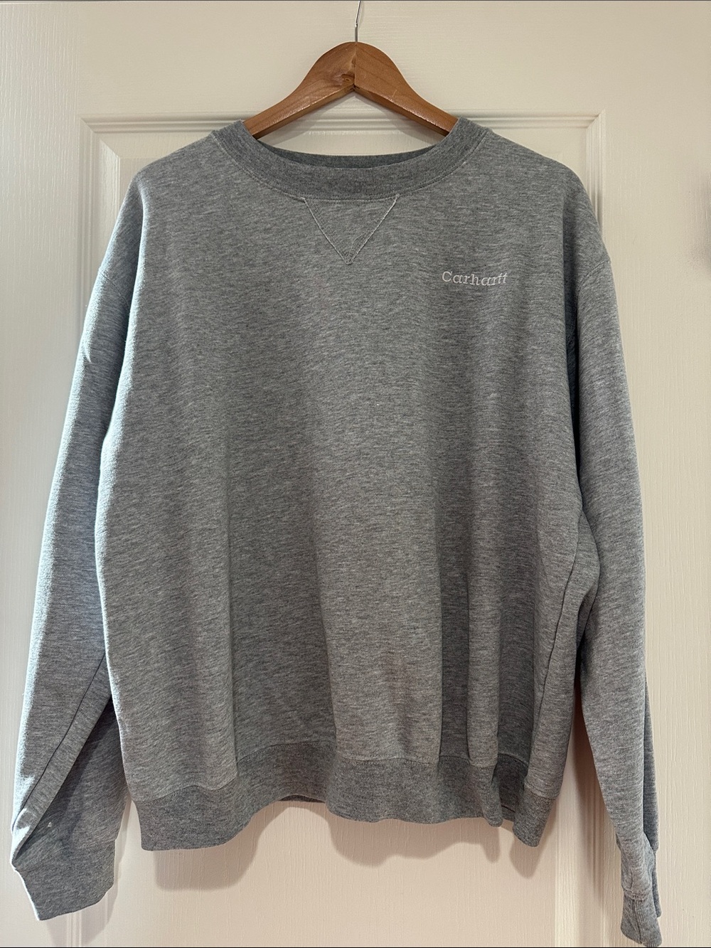 Vintage Carhartt Men's Gray Crewneck Sweatshirt